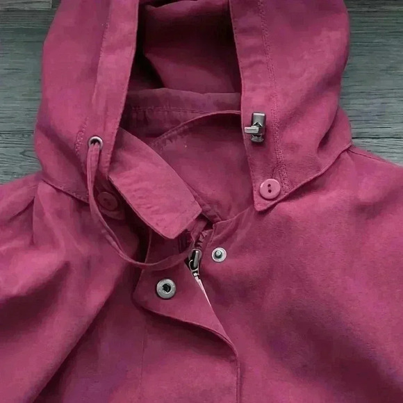 🌸3/$30🌸séquence Petite | Burgundy suede jacket with removable hood - Picture 5 of 12